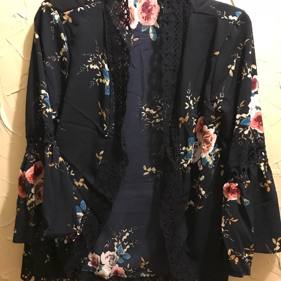 BLAZER STYLE 5🌟RATED❤️HOT floral chiffon duster - Picture 4 of 7
